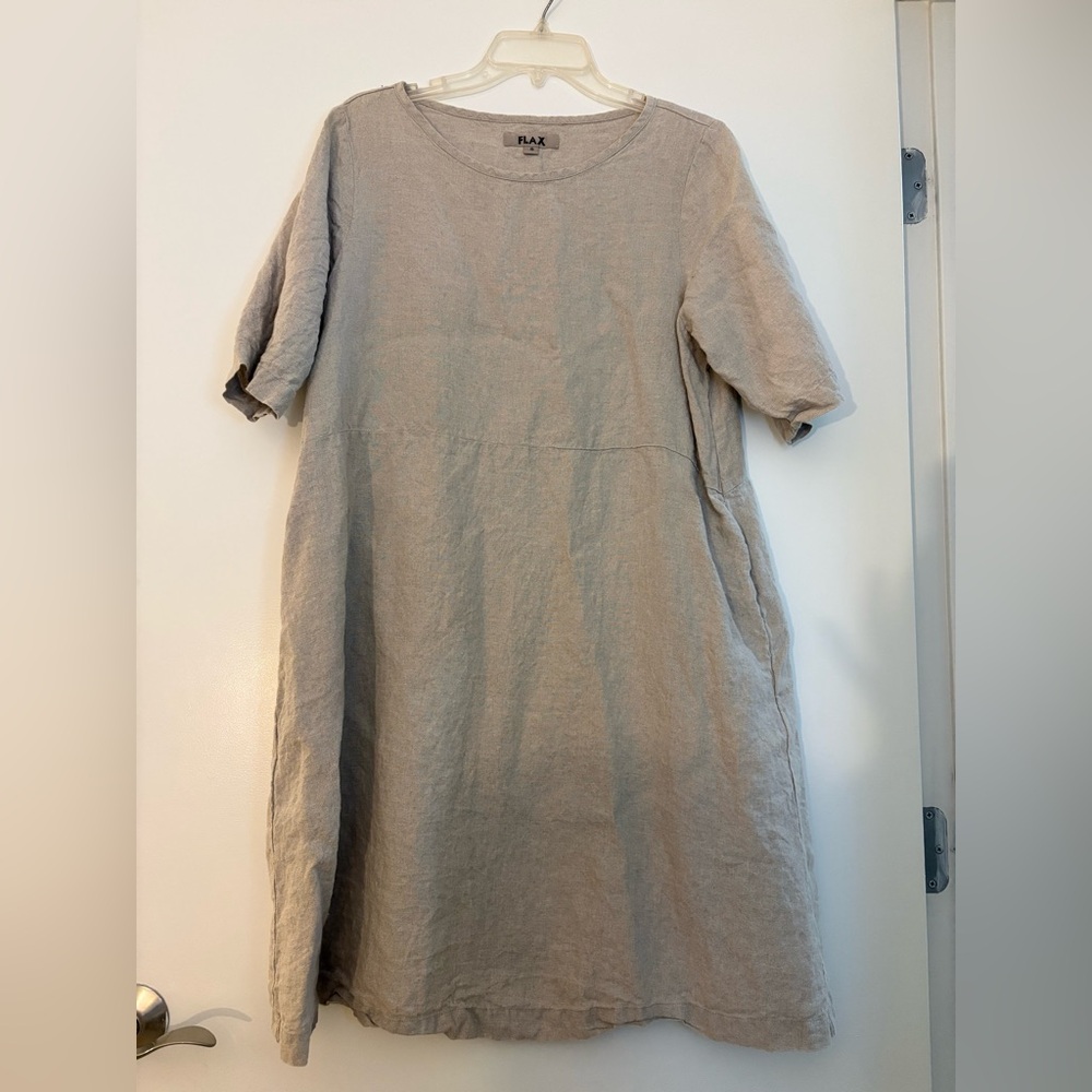 Flax Women's Lenin Dress in Taupe